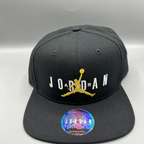 Air Jordan Hat Men Black Embroidered Logo‎ Jumpman Snap Back Cap